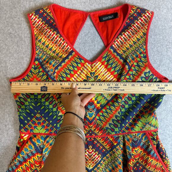 Colorful Geometric Pattern Dress - Picture 4 of 10